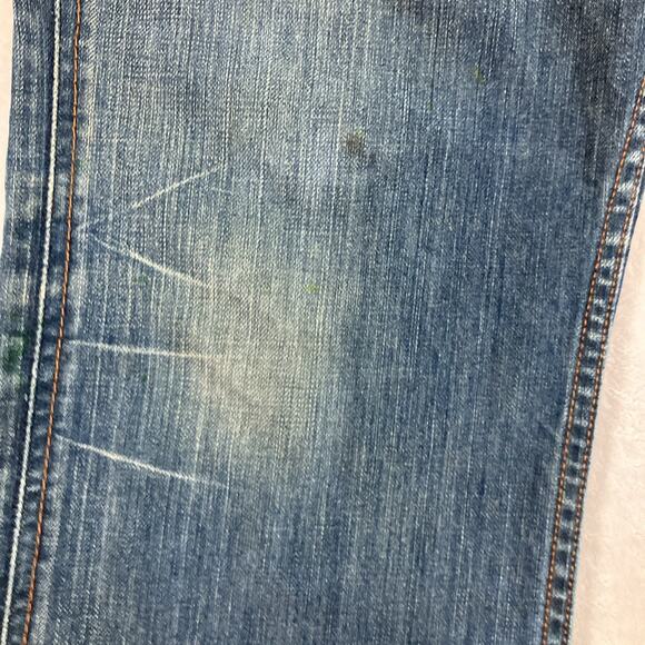 Levis RED Collection Low Trouser Boot Cut Medium Wash Jeans 34 X 30 Rare Women’s - Picture 16 of 16